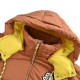 Sale Moncler Mariveles Long Sleeves Short Down Jacket Brown Coats