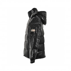 Latest Moncler Maya 70 Logo Appliqued Quilted Shell Hooded Short Black Down Jacket 