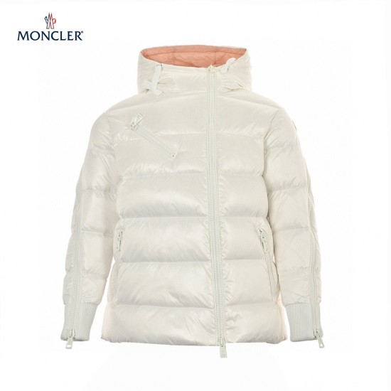 New Moncler Oversized Puffer Long Sleeves Short Down Jacket White Coats