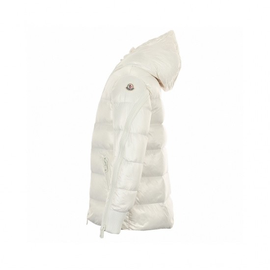 New Moncler Oversized Puffer Long Sleeves Short Down Jacket White Coats