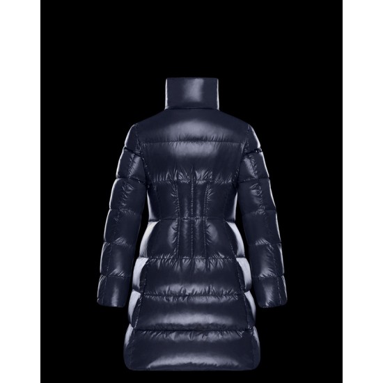 Moncler Down Puffer Jacket Women Long Down Coat Outwear Blue