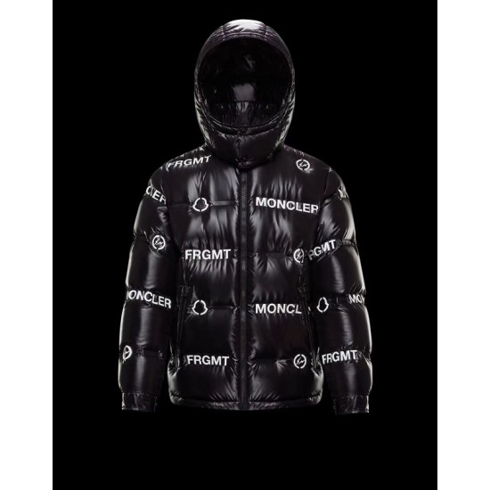 Moncler Fragment Hiroshi Fujiwara Down Puffer Jacket Mens Hooded Down Coat Outwear Black