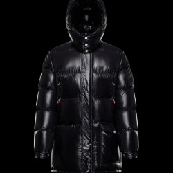 Moncler Genius Hooded Down Jacket Mens Down Puffer Coat Winter Outwear Black 
