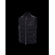 Moncler Gilet Quilted Down Vest For Men Zip Up Sleeveless Down Waistcoat Black