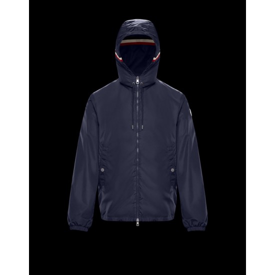 Moncler Grimpeurs Hooded  Down Jacket Mens Winter Down Coat Dark Blue