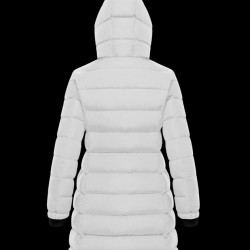 Moncler Hooded Down Jacket Women Long Down Coat Winter Ourtwear White 