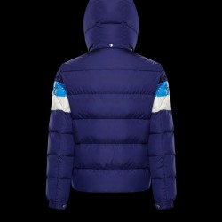 Moncler Hooded Winter Key Jacket Mens Down Puffer Coat Outwear Blue 