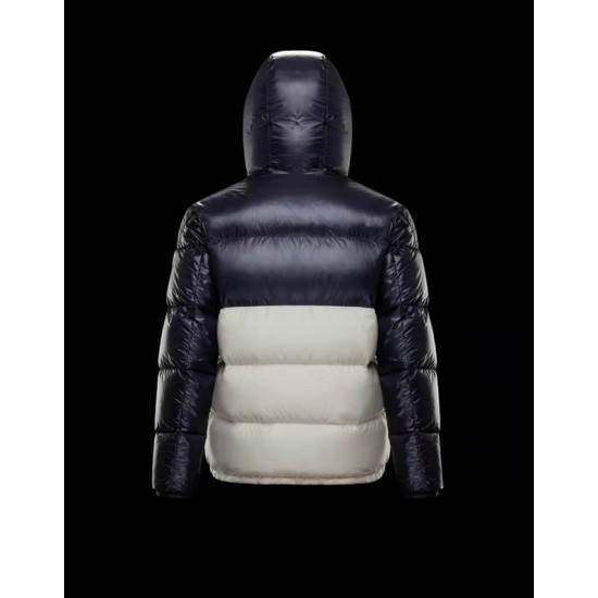 Moncler Latour Hooded Down Puffer Jacket Mens Down Coat Winter Outwear White Blue