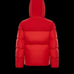 Moncler Ramis Down Jacket Mens Hooded Down Puffer Coat Winter Outwear Red 