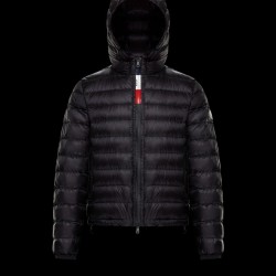 Moncler Rook Hooded Padded Down Jacket For Men Black