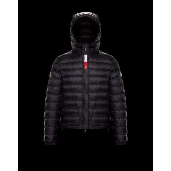 Moncler Rook Hooded Padded Down Jacket For Men Black