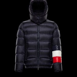 Moncler Willm Quilted Hooded  Down Jacket Mens Winter Down Puffer Coat Navy Blue 