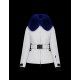 Moncler Down Jacket Women Down Coat Winter Ourtwear With Fur Collar Hat Grennoble White