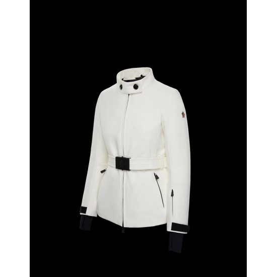 Moncler Down Jacket Women Down Coat Winter Ourtwear With Fur Collar Hat Grennoble White