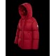 Moncler Hooded Down Puffer Jacket Women Short Down Coat Winter Ourtwear Red